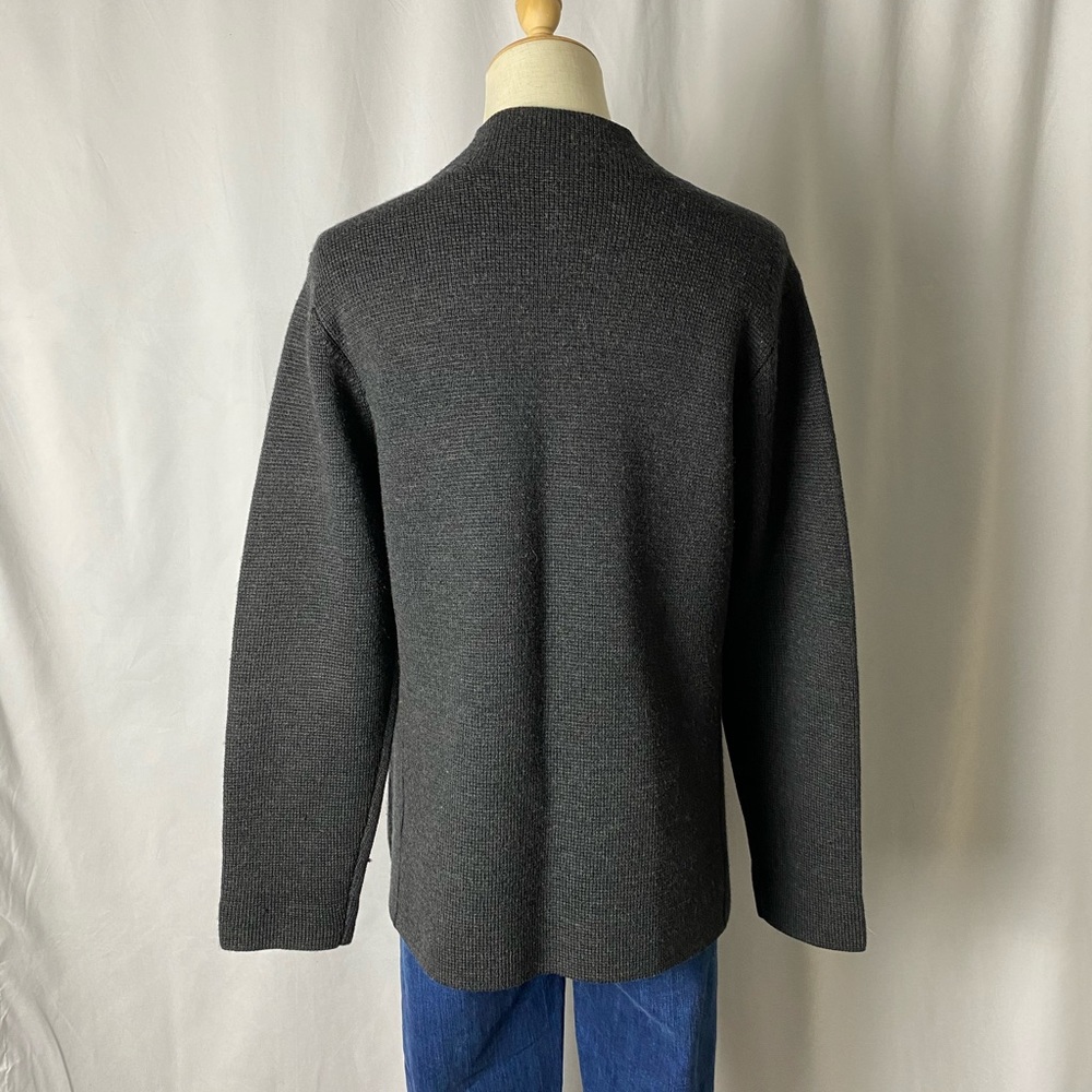EILEEN FISHER Merino Wool Mock Neck Snap Cardigan - Picture 4 of 11